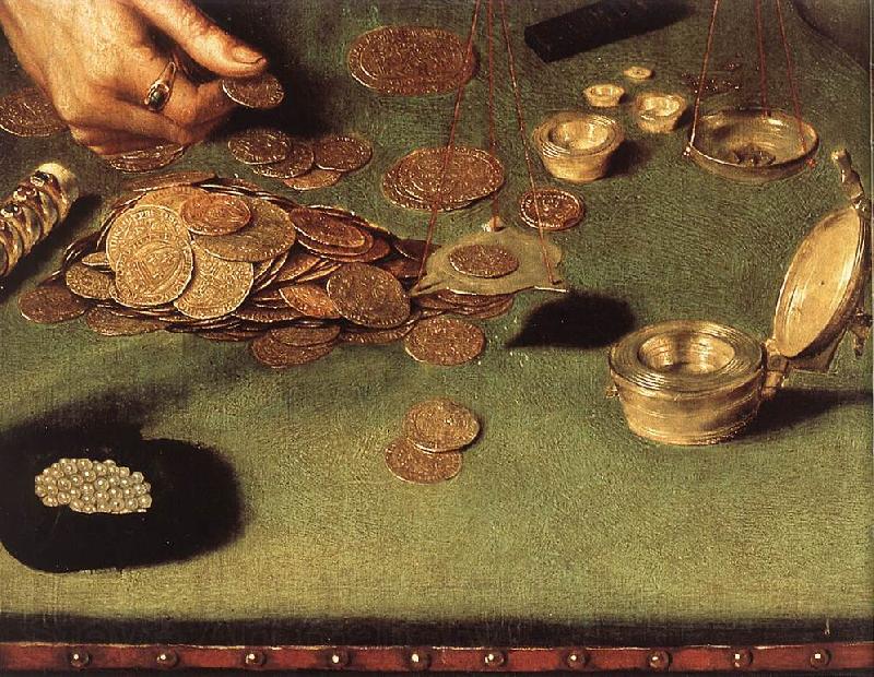 MASSYS, Quentin The Moneylender and his Wife (detail) sg Norge oil painting art